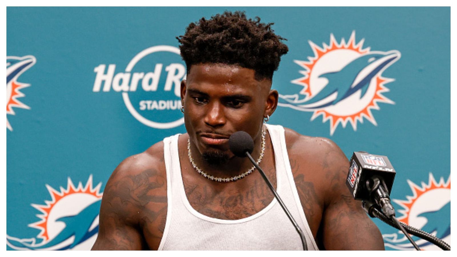 What are the reasons behind Tyreek Hill’s call for the officer’s firing Tyreek hill in the frame (getty)
