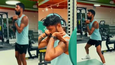 WATCH: Hardik Pandya sweats out in gym ahead of India vs Bangladesh T20I series Hardik Pandya doing workout in gym ( Instagram screengrab)