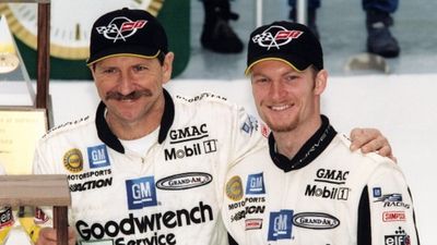 Check out Father-Son duos who both claimed the pole at NASCAR Daytona 500 Dale Earnhardt and Dale Earnhardt Jr. in the frame (Getty)