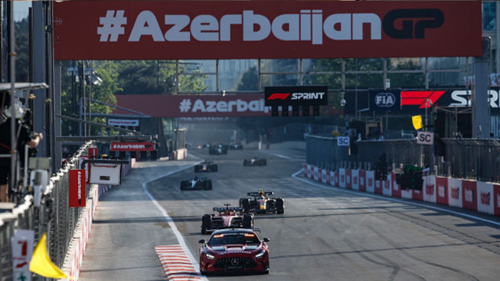 2024 F1 Azerbaijan GP: When and where to watch in India, Live streaming online, TV schedule, and more Azerbaijan Grand Prix, Baku street circuit in the frame (Getty)