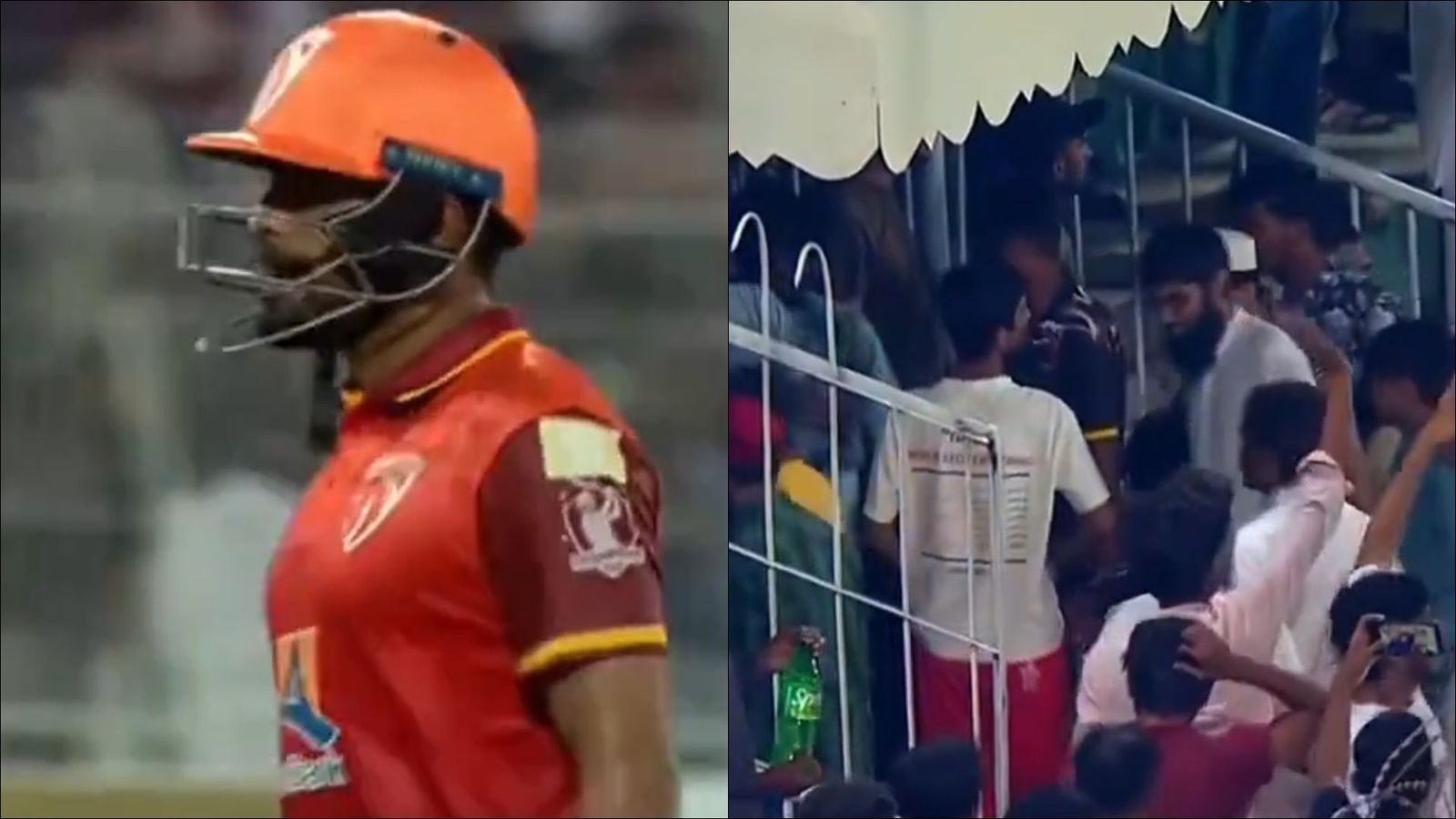 Watch: Fans leave stadium as soon as Babar Azam loses his wicket in Champions Cup run chase, commentator says 'Seems a mass exodus' Fans leave stadium after Babar Azam's wicket (Screngrab: X)