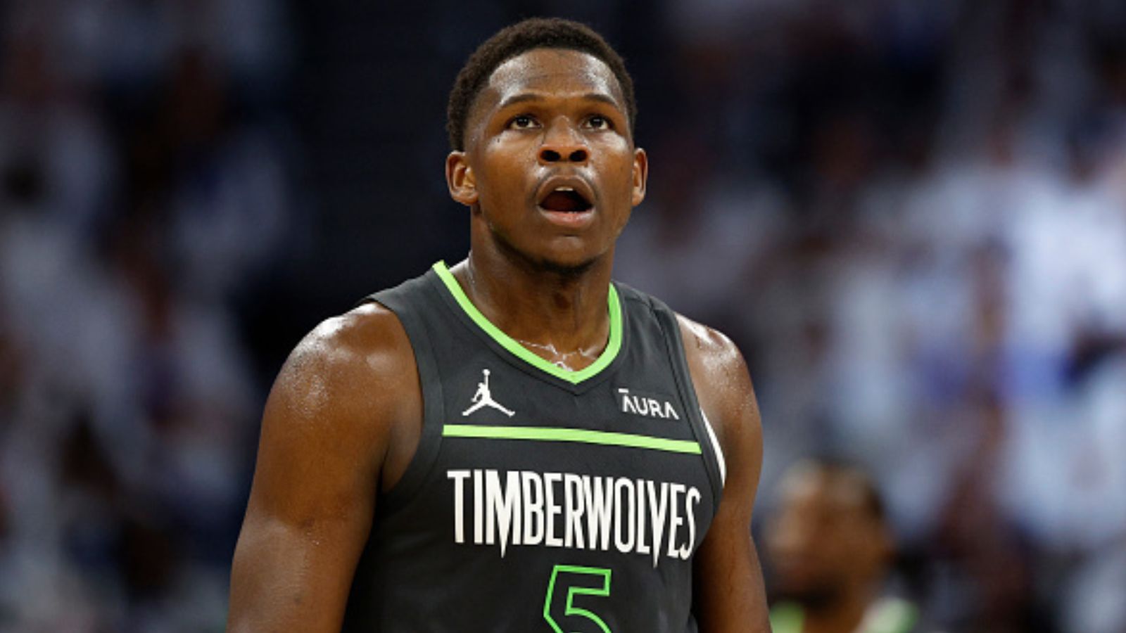 Anthony Edwards' girlfriend Jeanine Robel shares adorable day out with son Krue at 49ers vs Vikings Game Anthony Edwards in the frame (Getty)