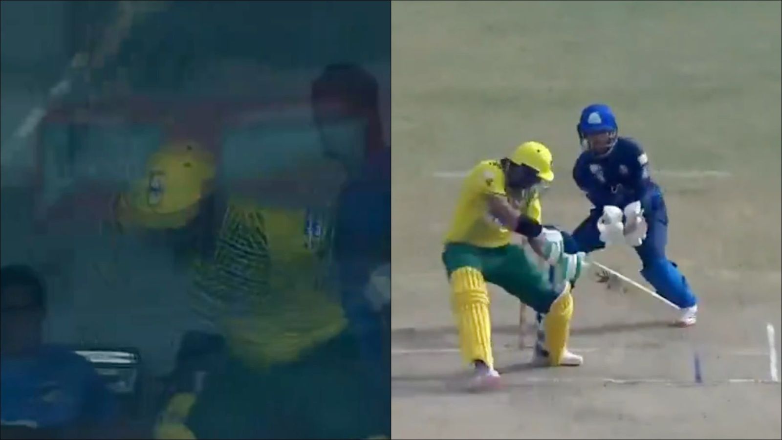 WATCH: Angry Imam-ul-Haq smashes his bat and shouts in dressing room after losing wicket to Shadab Khan in Champions Cup Imam-ul-Haq hits the ground with his bat after getting dismissed (Screengrab: X)
