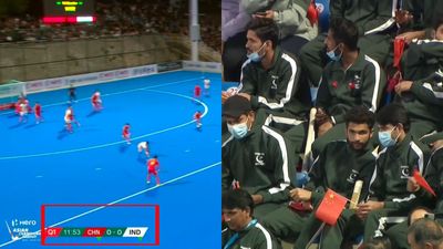 Pakistan hockey team supports China in AFC Asian Champions Trophy final days after verbal spat with India during league match India vs China ( screengrab)