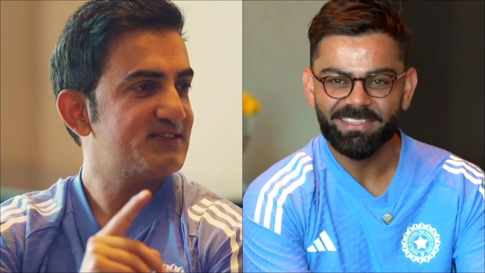 Virat Kohli trolls Rohit Sharma, wants Gautam Gambhir to ask Indian captain ‘subah bheege badaam khaate ho ya nahi?’ Virat Kohli and Gautam Gambhir during a conversation (Screengrab: BCCI)