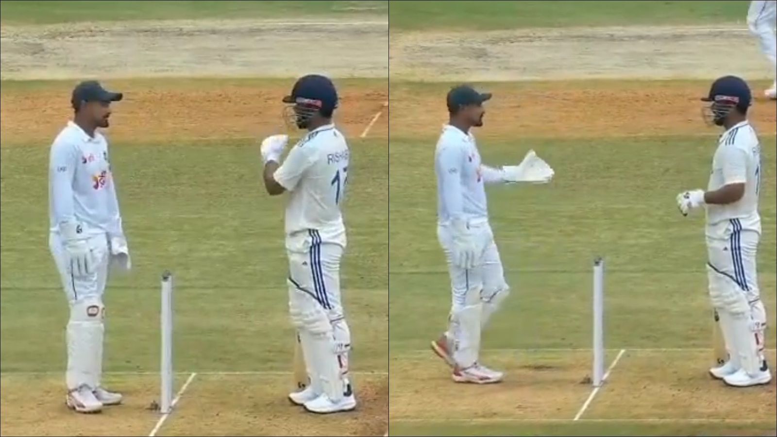 WATCH — 'Usko bhi to dekho na bhai mujhe kyu maar rahe ho': Rishabh Pant, Litton Das engage in heated exchange in 1st Test WATCH — 'Usko bhi to dekho na bhai mujhe kyu maar rahe ho': Rishabh Pant, Litton Das engage in heated exchange in 1st Test