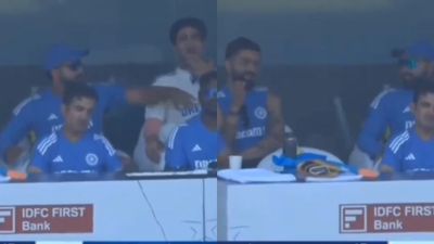 WATCH - Rohit Sharma hits Shubman Gill on jaw, Virat Kohli informs that they are on camera Rohit Sharma, Virat Kohli, and Shubman Gill's video goes viral (Getty)