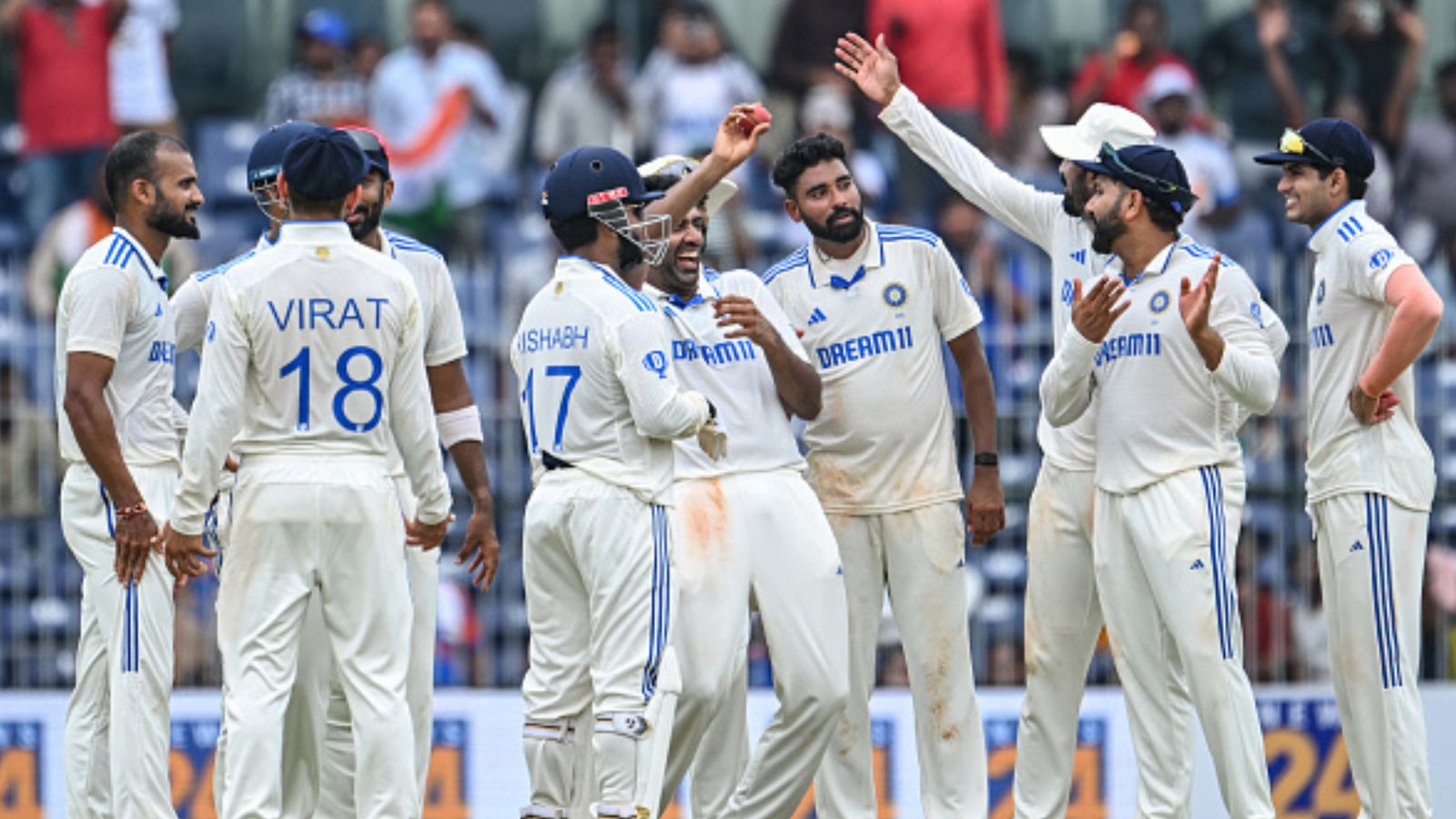 'He is as big as Virat Kohli...': Bangladesh veteran's ultimate praise for India's match-winner in Chennai Test India's Ravichandran Ashwin (C) celebrates with teammates after taking five-wicket haul during the fourth day of the first Test against Bangladesh at the M.A. Chidambaram Stadium in Chennai on September 22, 2024. (Getty)