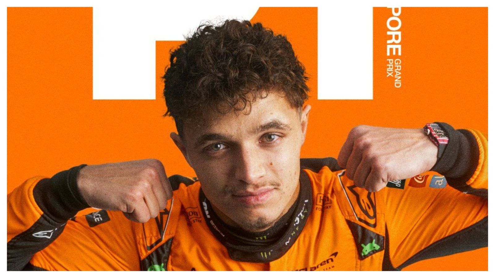 Breaking: Mclaren's Lando Norris creates history, wins The Singapore Grand Prix 2024 Lando Norris in the frame (X- F1)