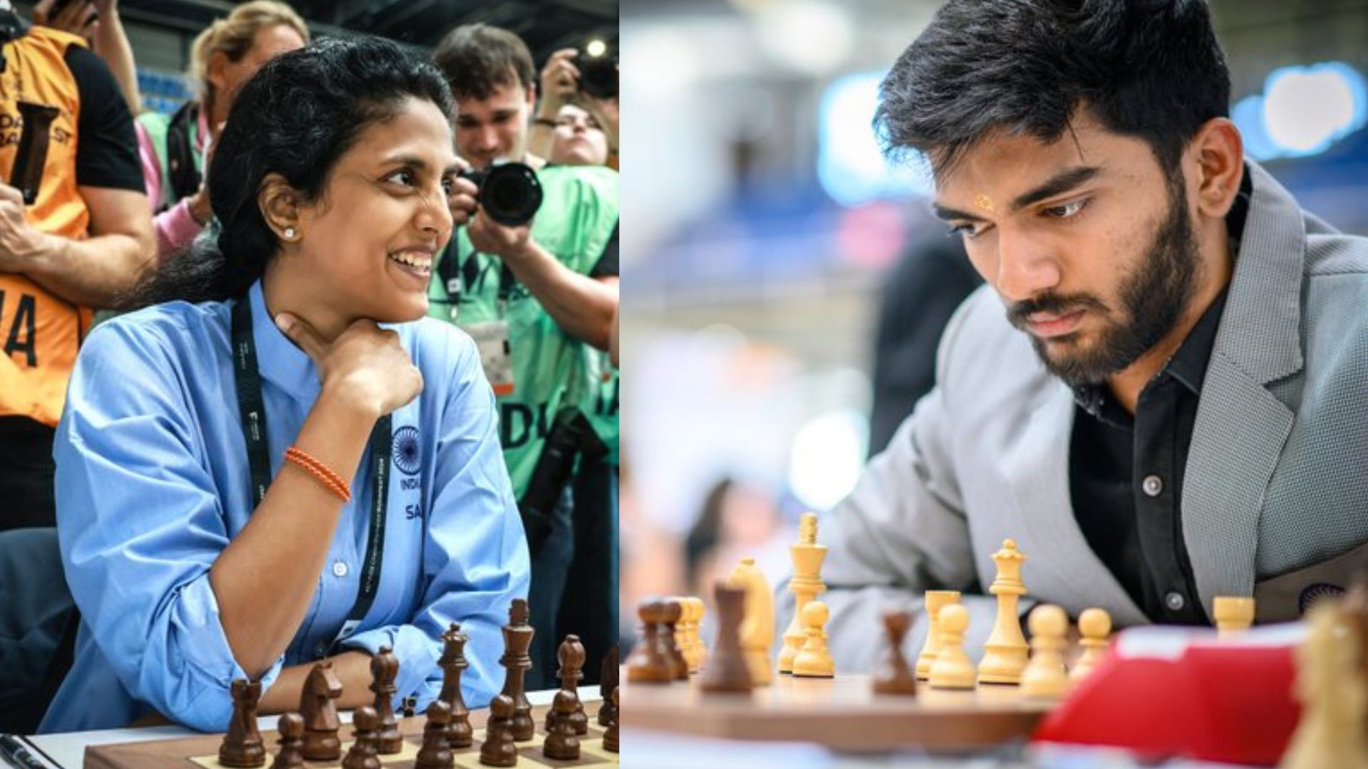 India script history in Chess Olympiad as men's and women's teams win first-ever gold, ending 97-year-long drought India's chess stars D Gukesh (right) and D Harika in this frame. (Mark Livshitz-X)