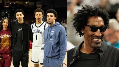 Watch: Scottie Pippen's son Preston shines on the Runway at Milan Fashion Week Sophia Pippen, Preston Pippen, Justin Pippen, Scotty Pippen and Scottie Pippen in the frame (Getty)