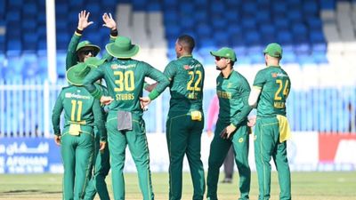 AFG vs SA: Aiden Markram's gritty knock powers South Africa to 7-wicket consolation win over Afghanistan in 3rd ODI South Africa players celebrate with each other in this frame. (X)