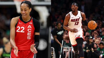 Bam Adebayo's hilarious response to Miami Heat's subtle nod at A'ja Wilson's history-making win A'ja Wilson and Bam Adebayo in the frame (Getty)