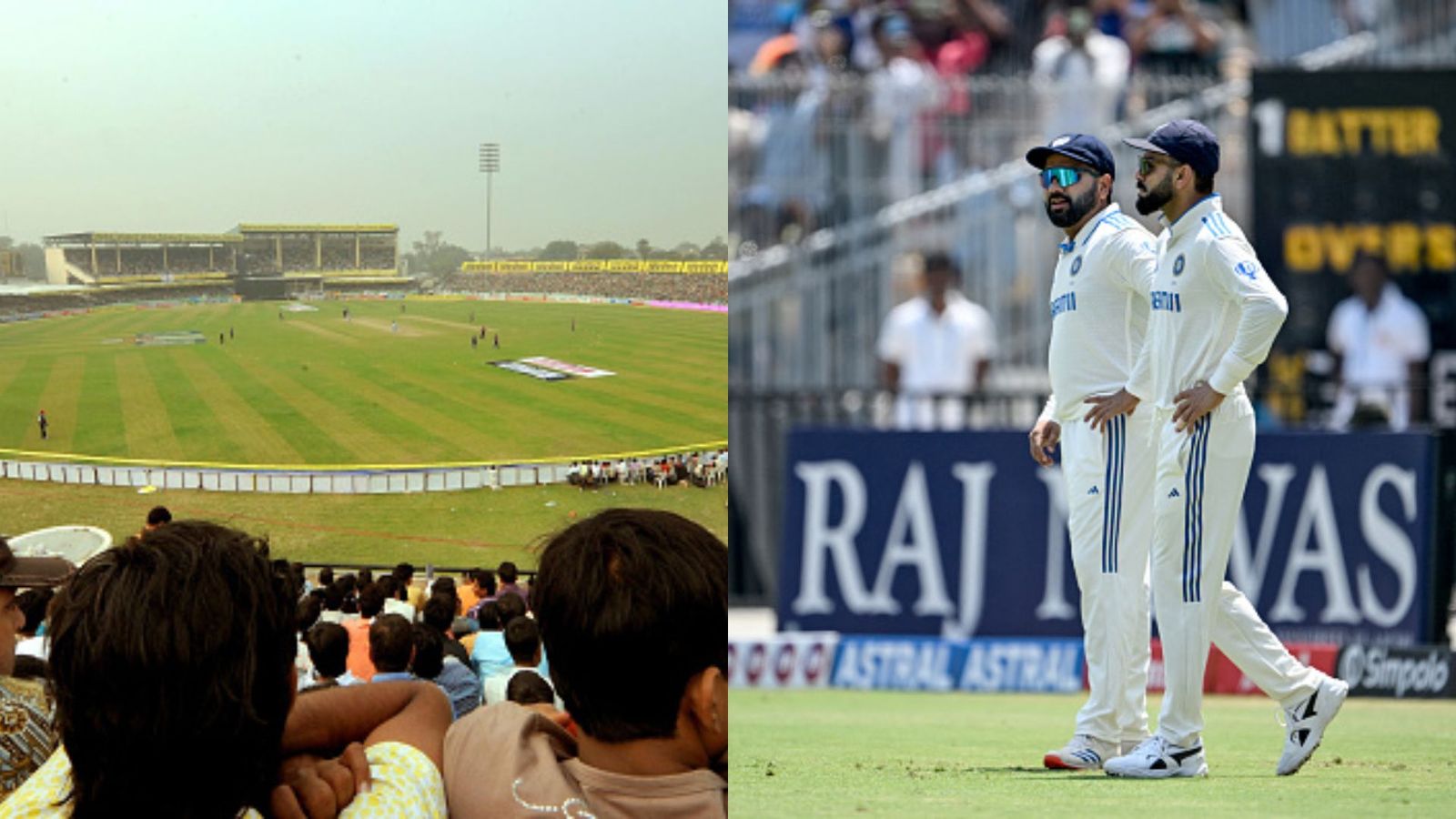 Will rain cause washout in IND vs BAN 2nd Test? Check Kanpur weather forecast of all five days Green Park Stadium (left), Rohit Sharma and Virat Kohli (right) in frame (Getty)