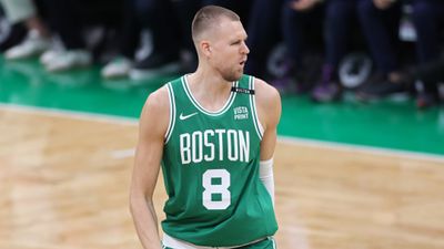 Kristaps Porzingis gives fans hope with injury recovery timeline, says 'The expectation is sometime in...' Kristaps Porzingis in the frame (Getty)