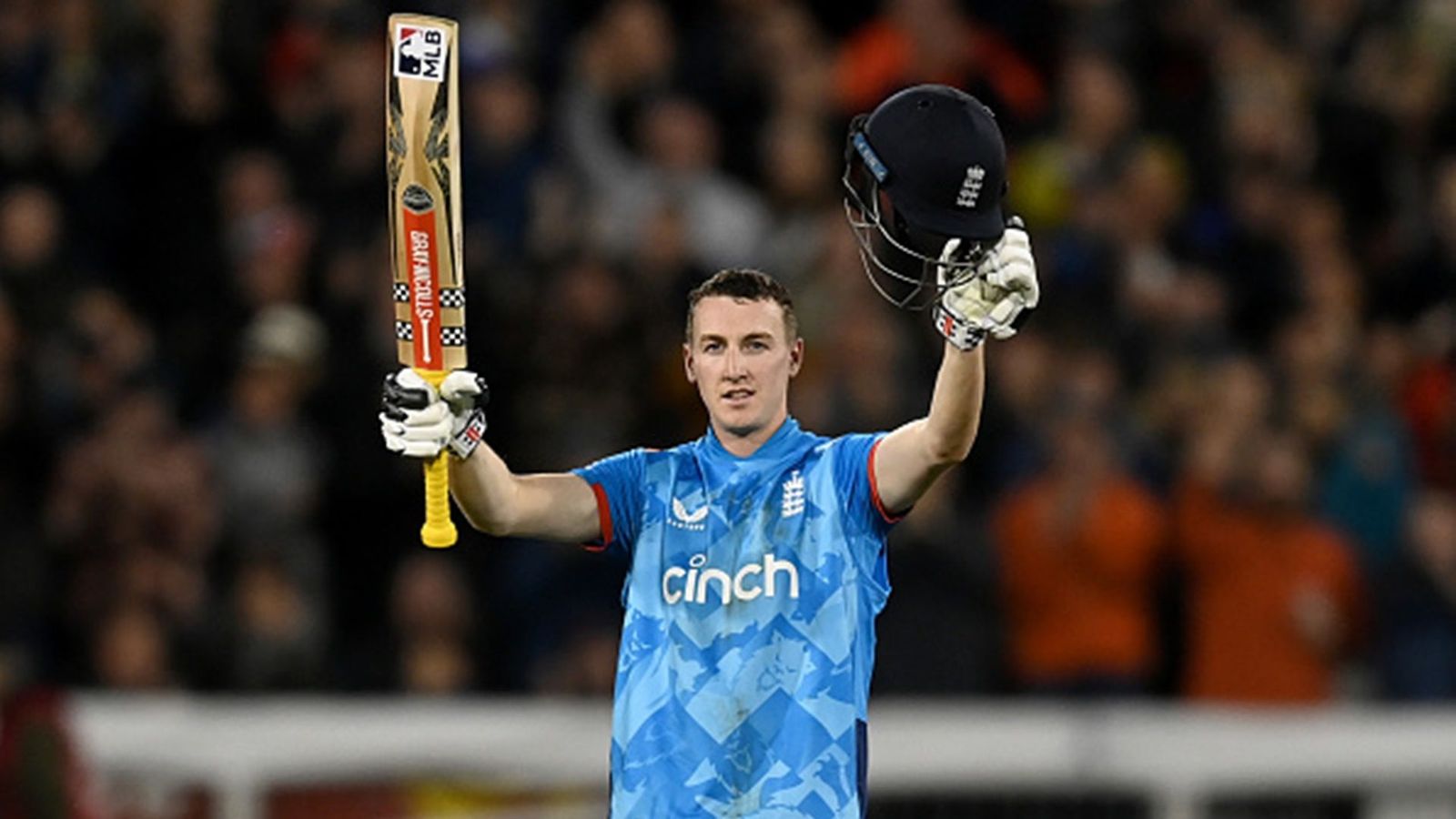 ENG vs AUS: Captain Harry Brook's record-breaking maiden ODI ton leads England to 46-run win, keeps series alive England captain Harry Brook celebrates his maiden ODI century (Getty Images)
