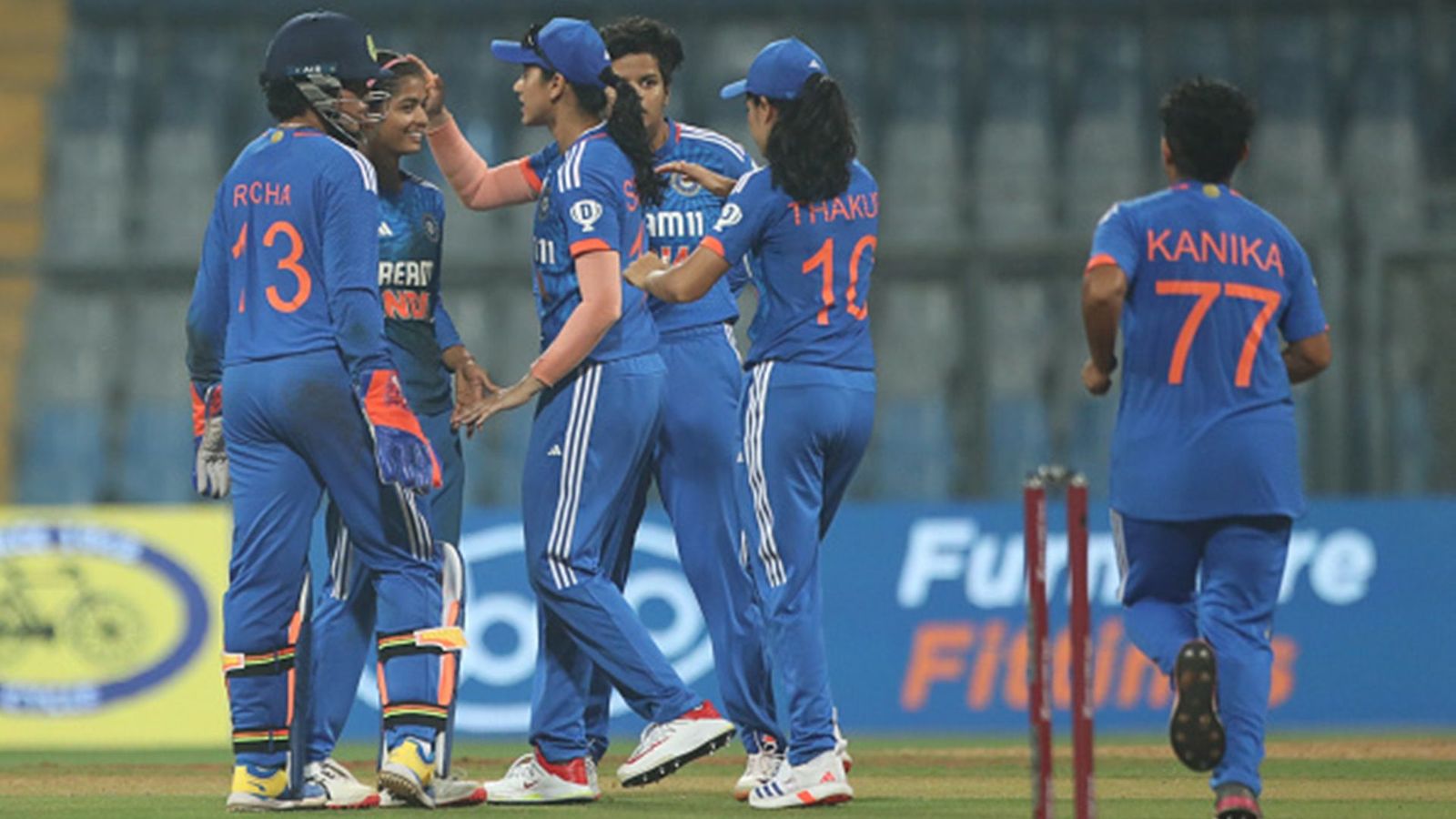 Disappointed after WBBL snub, RCB spinner says 'I am going to be the best all-rounder' ahead of T20 World Cup 2024 Shreyanka Patil celebrating a wicket against England (File Photo: Getty Images)