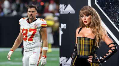NFL Star Travis Kelce's partying offSeason with Taylor Swift blamed for dismal 2024 season, also called 'out of shape' Taylor Swift and Travis Kelce in the frame (getty)
