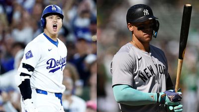 LA Dodgers’ star Shohei Ohtani trails NY Yankees’ Aaron Judge in thrilling HR race with 3 games to go Shohei Ohtani and Aaron Judge in the frame (Getty)