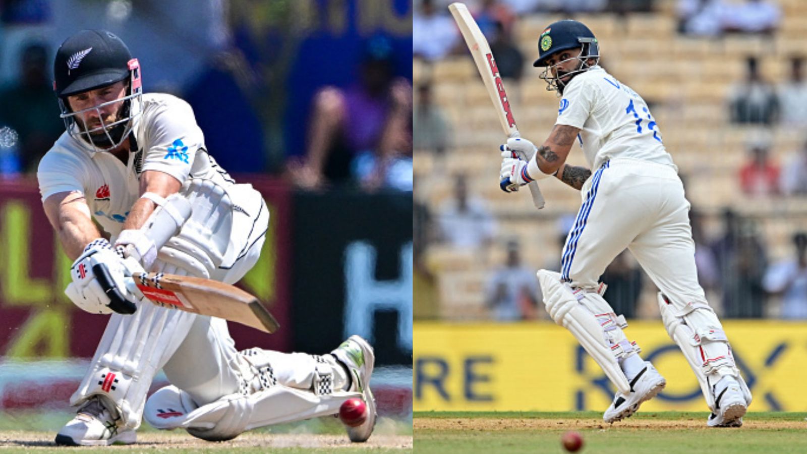 Kane Williamson sets new benchmark, leaves behind Virat Kohli in legendary list in Test after 46-run knock in 2nd Test vs SL New Zealand's Kane Williamson (left) and India's Virat Kohli in this frame. (Getty)