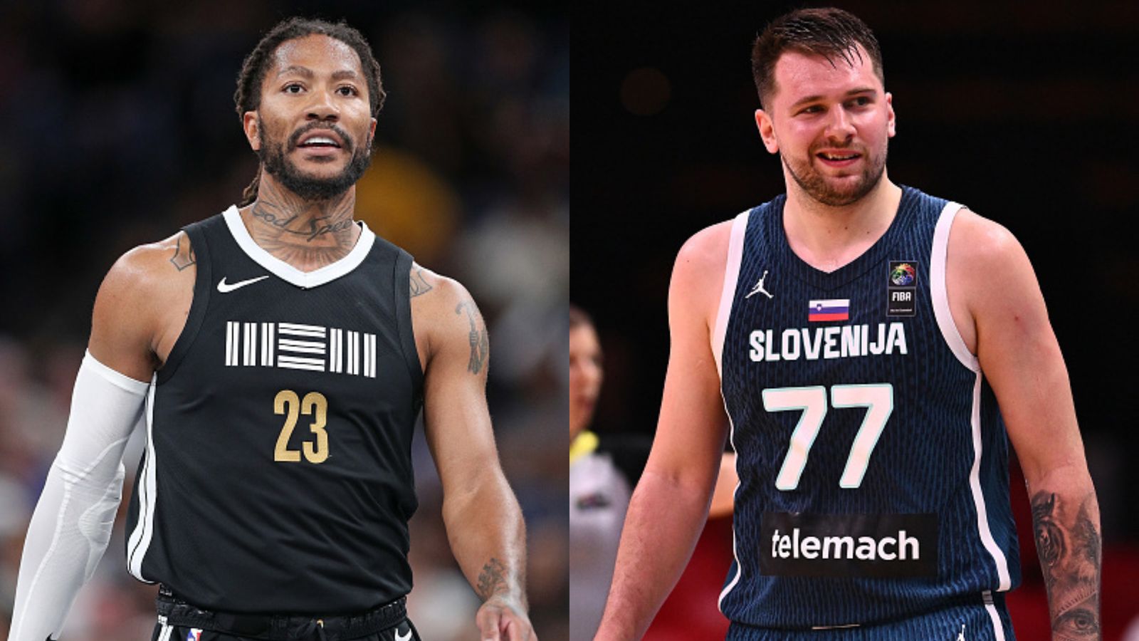 Dallas Mavericks' star Luka Doncic reflects on Derrick Rose's impact as NBA star announces retirement Derrick Rose and Luka Doncic in the frame (Getty)