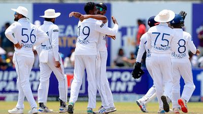 SL vs NZ: Sri Lanka beat New Zealand by an innings and 154 runs to complete cleansweep, register their biggest Test win over Kiwis Nishan Peiris celebrates a wicket with his teammates against New Zealand (Getty Images)