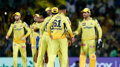 Ajay Jadeja announces his 4 retentions for Chennai Super Kings ahead of IPL 2025 mega auction CSK's MS Dhoni shakes hands with with teammates as they celebrate after defeating Gujarat Titans during the IPL Qualifier match on May 23, 2023. (Getty)
