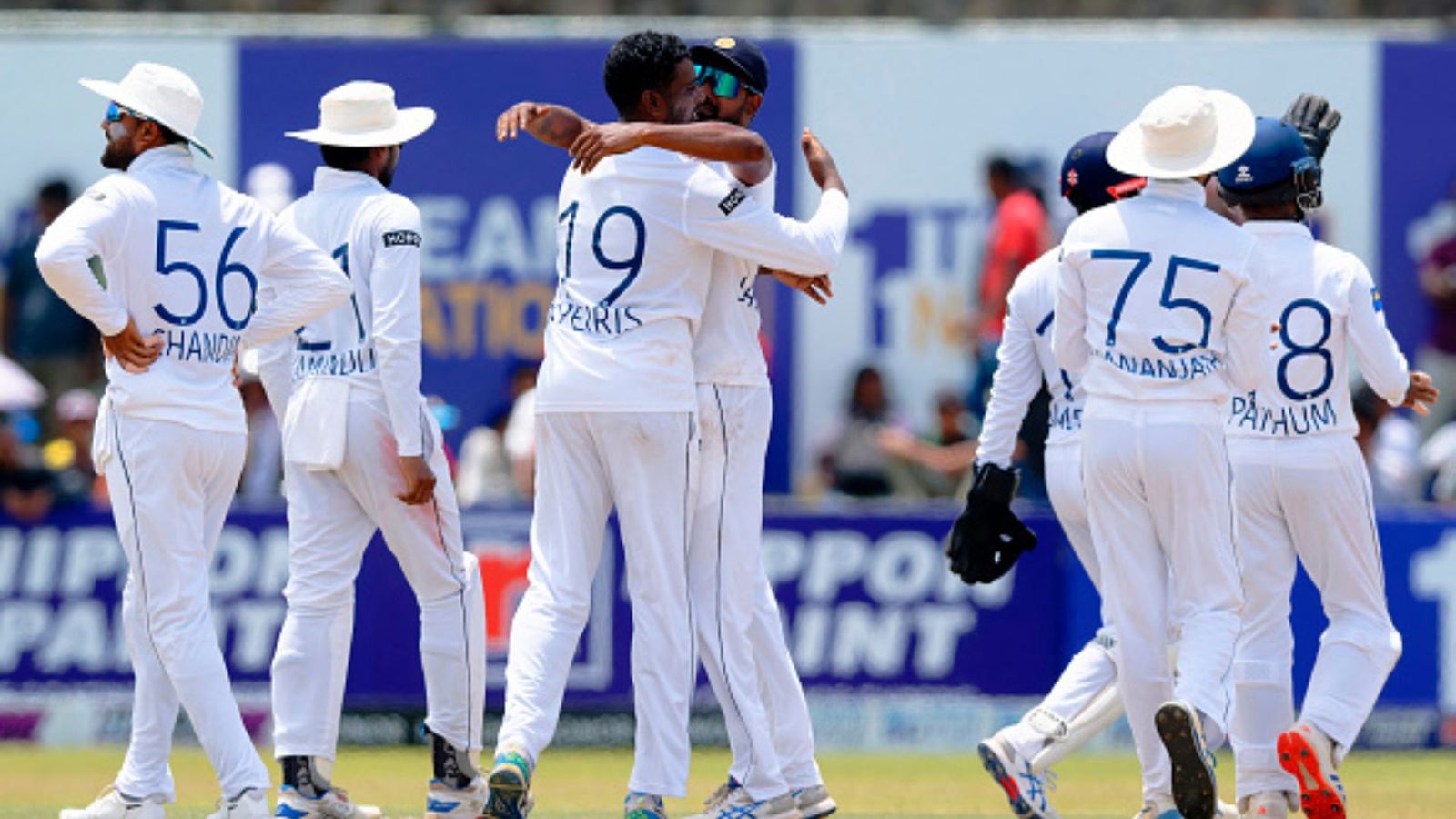 SL vs NZ: Sri Lanka player misses out on golden opportunity to break 128-year-old record by barest of margins - check details Sri Lanka team in frame (Getty)
