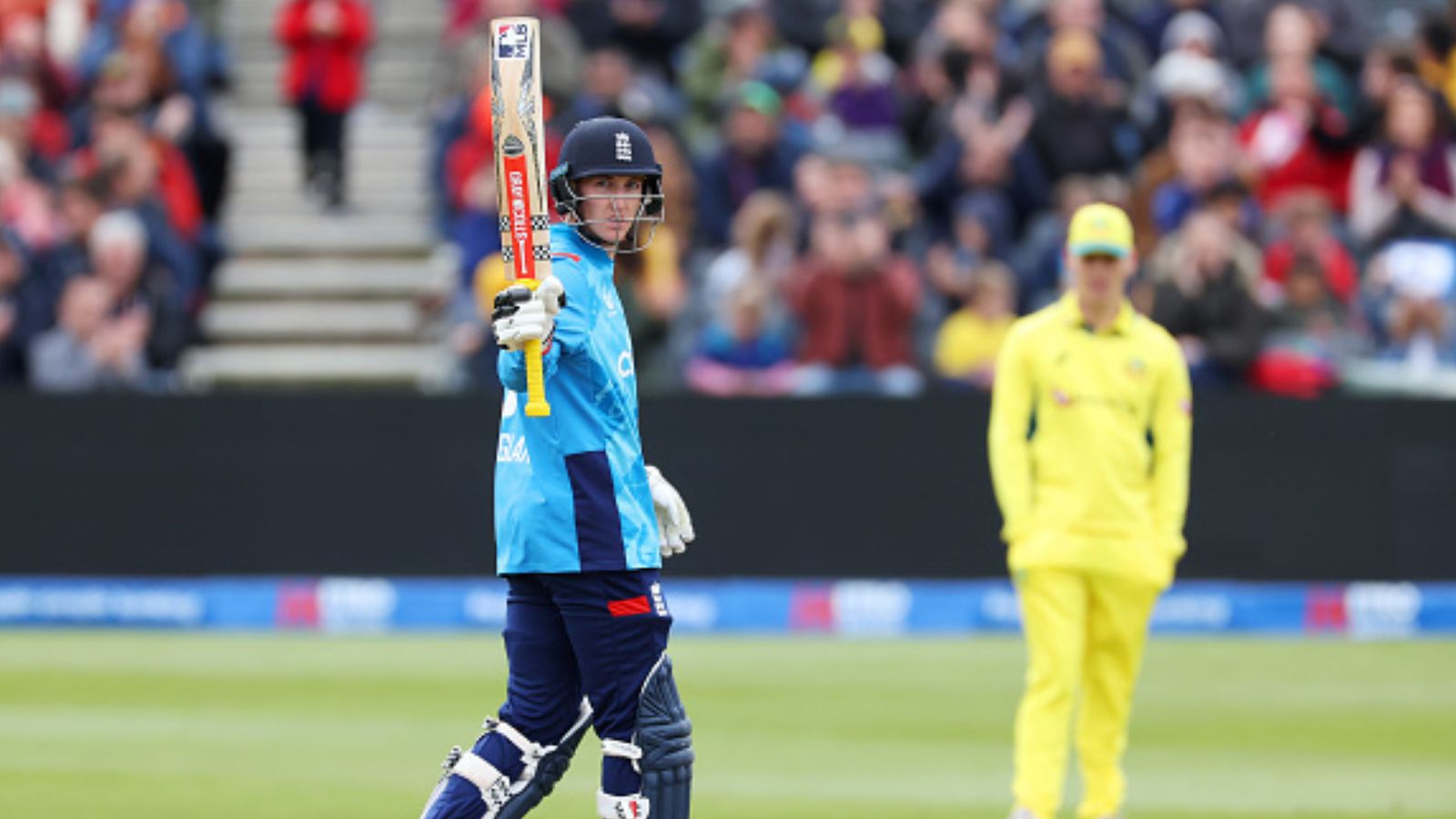 Harry Brook breaks Virat Kohli's sensational record with lightning 72 in 5th ODI against Australia, goes past MS Dhoni England's Harry Brook of England acknowledges the crowd after reaching 50 during the 5th Metro Bank ODI between England and Australia at Seat Unique Stadium on September 29, 2024 in Bristol, England. (Getty)