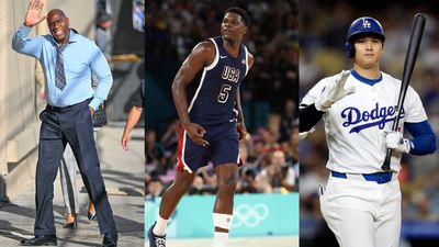 Jimmy Kimmel jokingly drags Shohei Ohtani's name in Anthony Edwards-Magic Johnson beef Magic Johnson, Anthony Edwards and Shohei Ohtani in the frame (Getty)