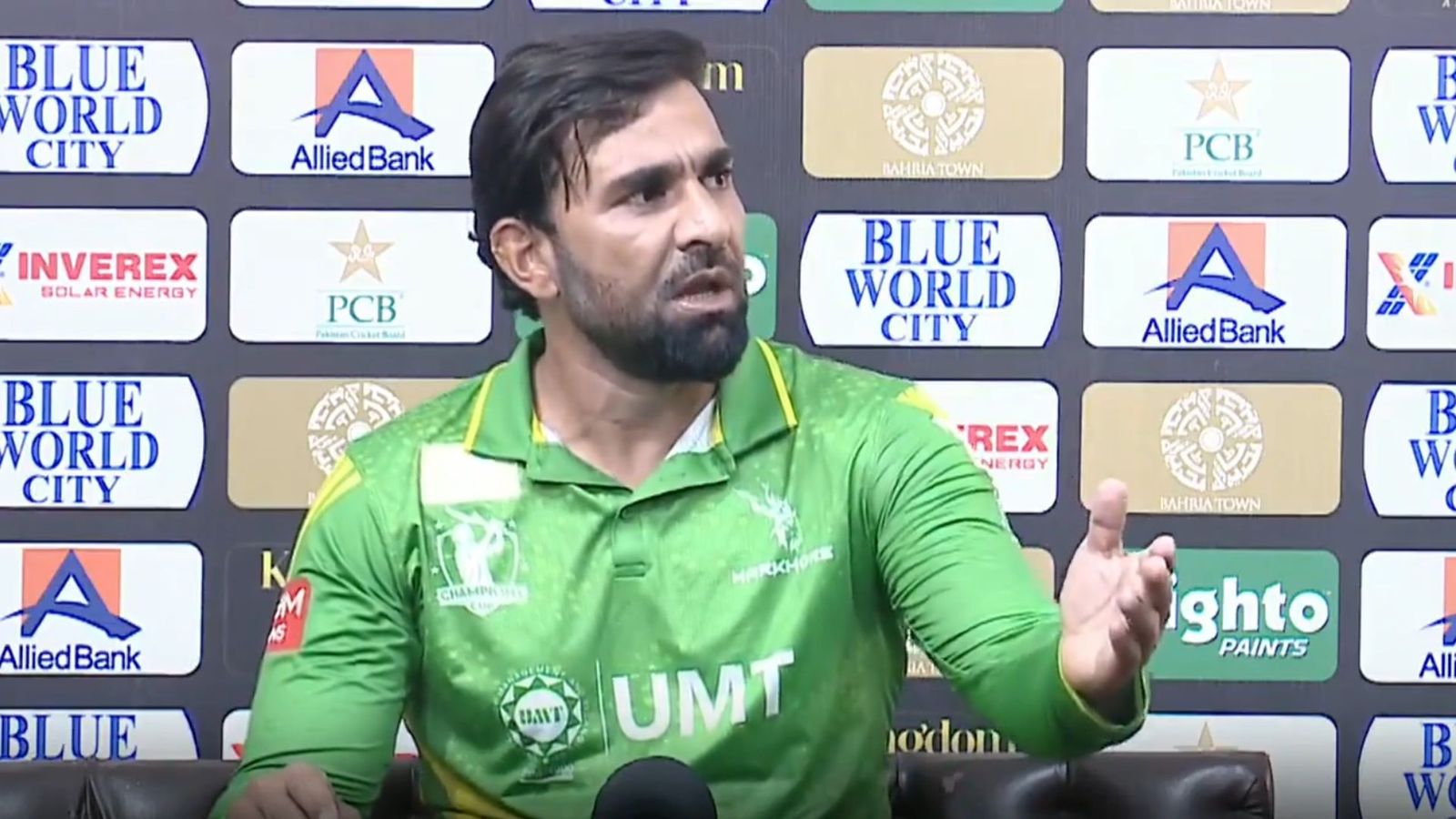'Aap log ki wajah se saara cricket ka mahaul kharab ho gaya hai': Iftikhar Ahmed lashes out at journalists after losing Champions Cup final Pakistan all-rounder Iftikhar Ahmed at post-match press conference (Screengrab: X)