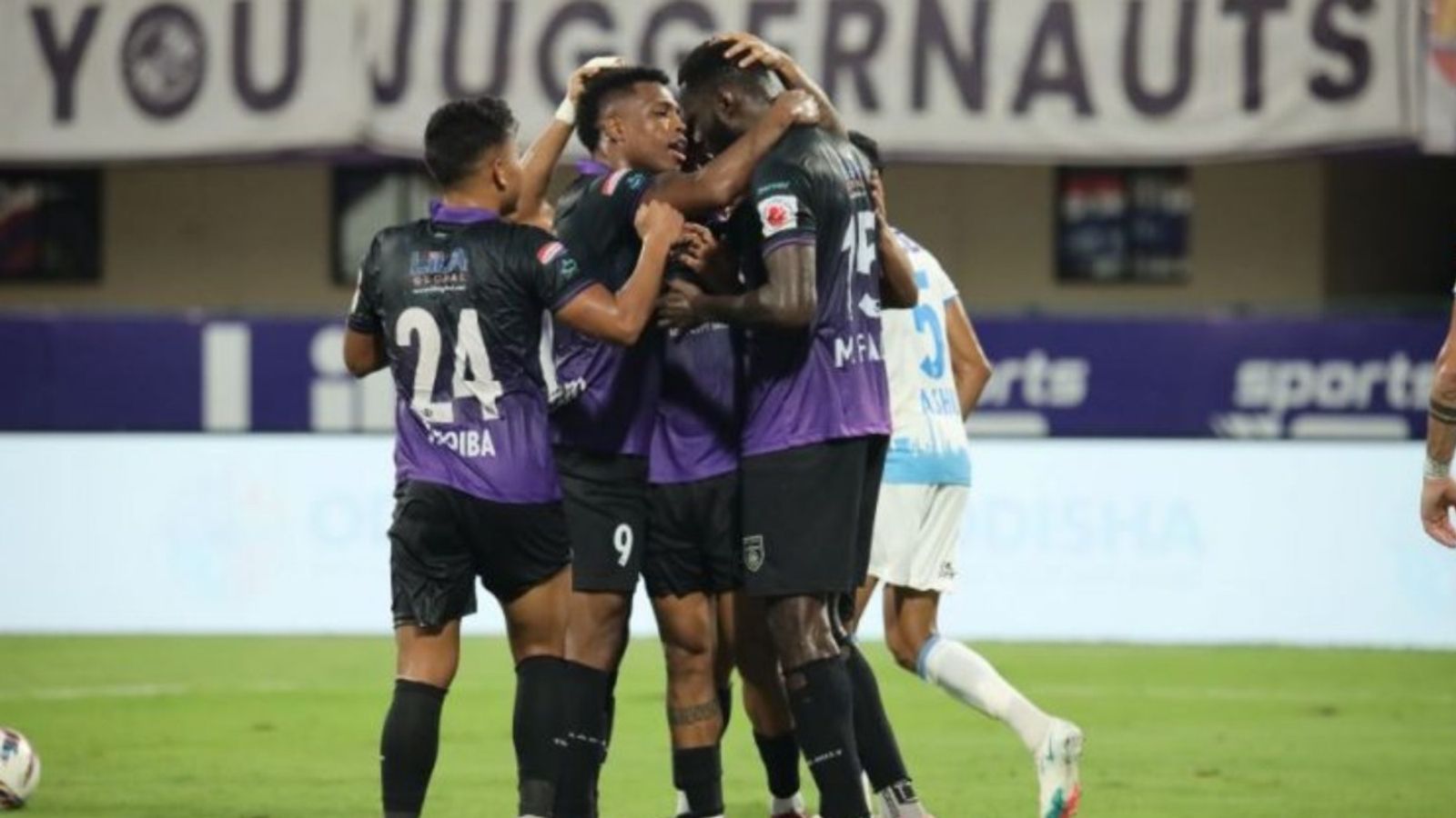 ISL: Odisha FC topple Jamshedpur FC 2-1 riding on goals Diego Mauricio and Mourtada Fall Odisha FC players in this frame.