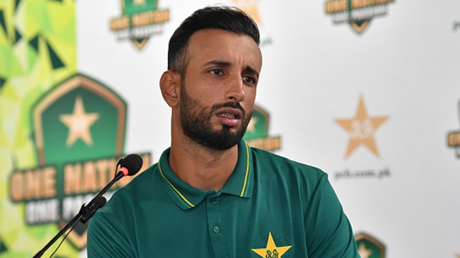 Watch: Pakistan journalist asks Test captain Shan Masood if he has any self respect, here's how he responded during press conference Shan Masood listens to the media during a press conference at National Bank Cricket Stadium on September 30 in Karachi