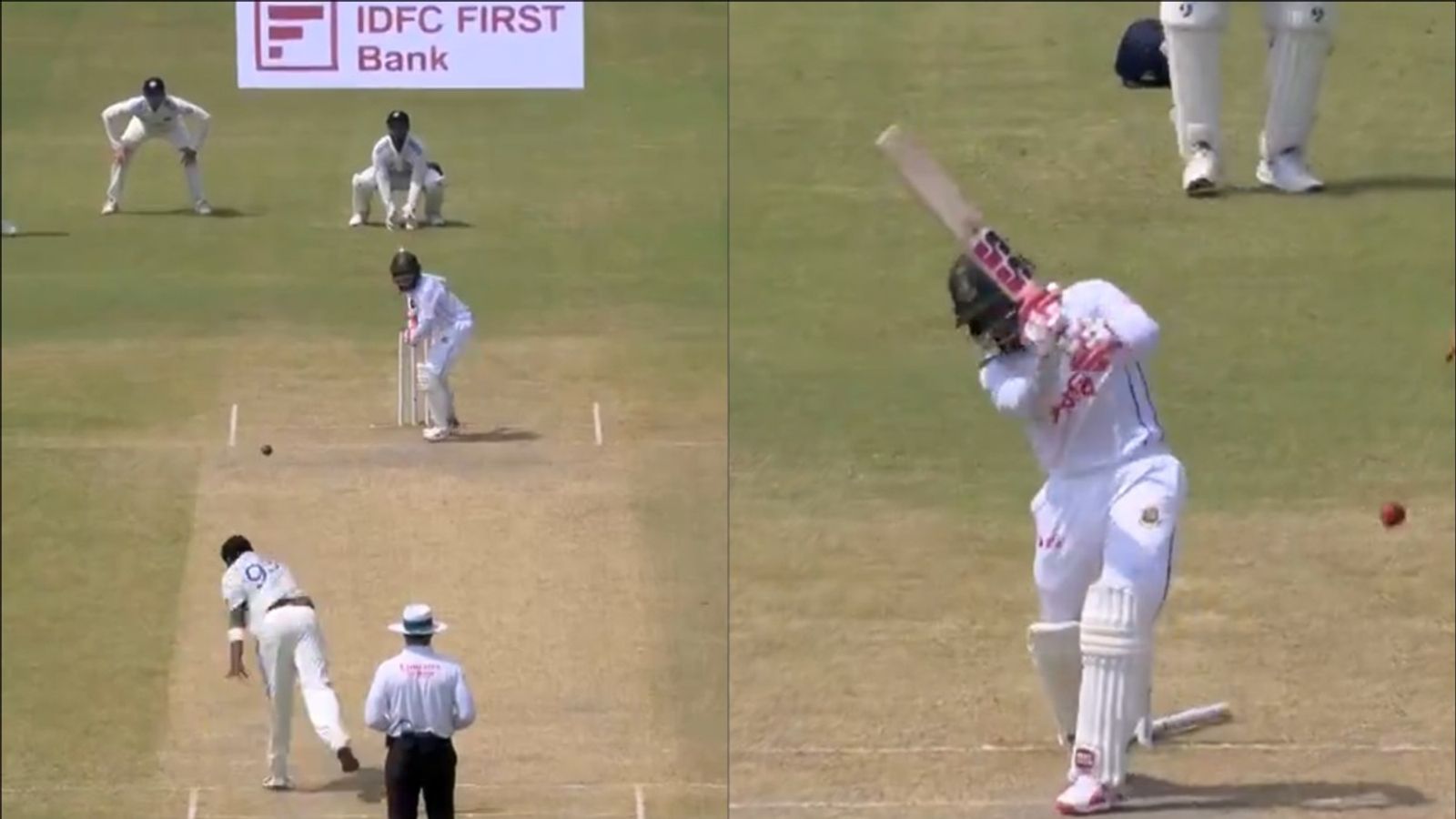 Two in two! Jasprit Bumrah uproots Mushfiqur Rahim's middle stump with stunning slower ball; watch video Two in two! Jasprit Bumrah uproots Mushfiqur Rahim's middle stump with stunning slower ball; watch video