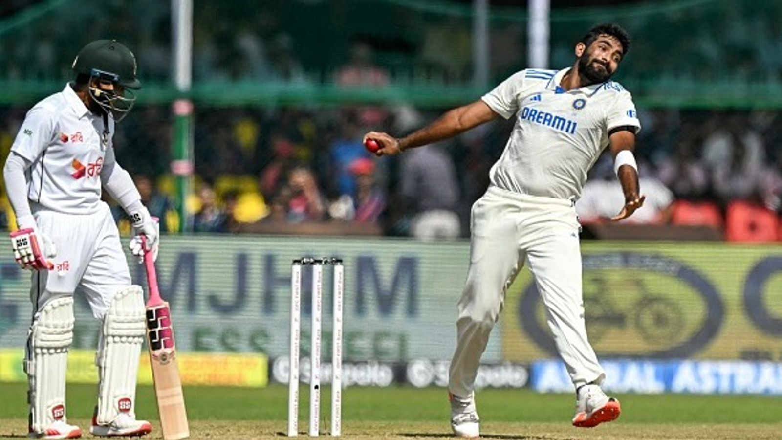India's T20 World Cup 2007-winning bowler calls Jasprit Bumrah 'this century's best medium pacer' after his timely strikes in Kanpur Test India's Jasprit Bumrah (R) bowls as Bangladesh's Mushfiqur Rahim looks on during second Test at Green Park, Kanpur