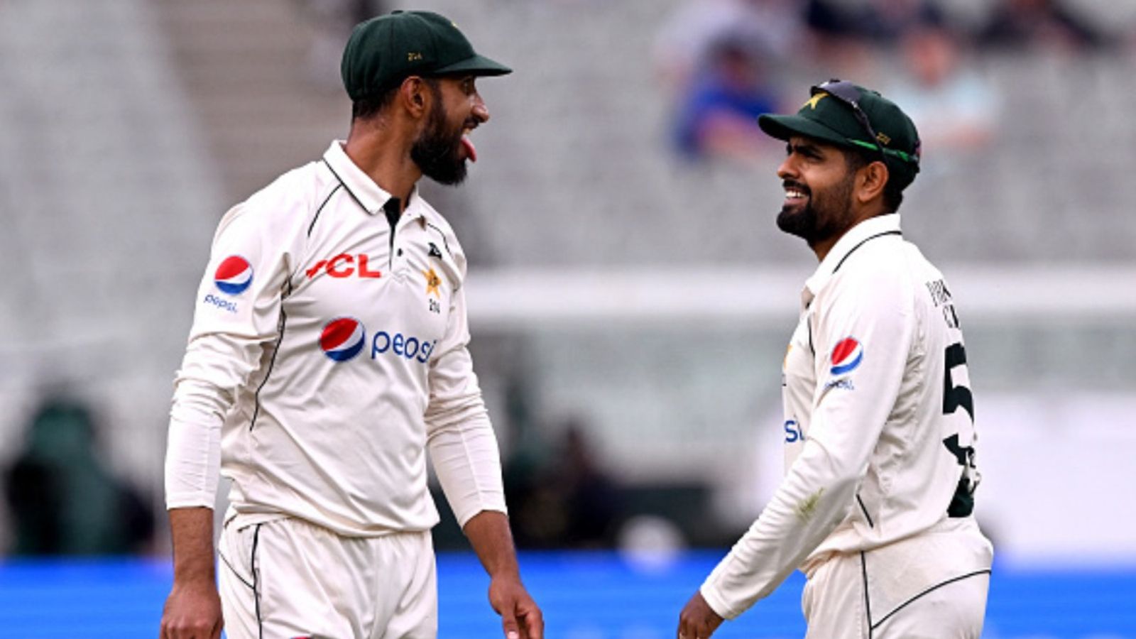 Pakistan captain Shan Masood's blunt take on Babar Azam's lean patch with the bat, says 'He doesn't look like...' Pakistan's Shan Masood (left) and Babar Azam in this frame. (Getty)