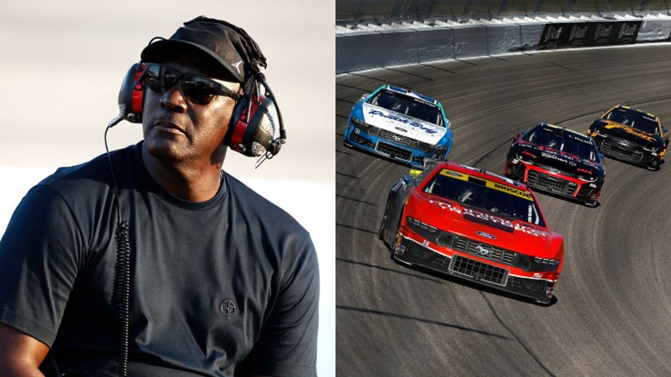 Michael Jordan in the frame, NASCAR image