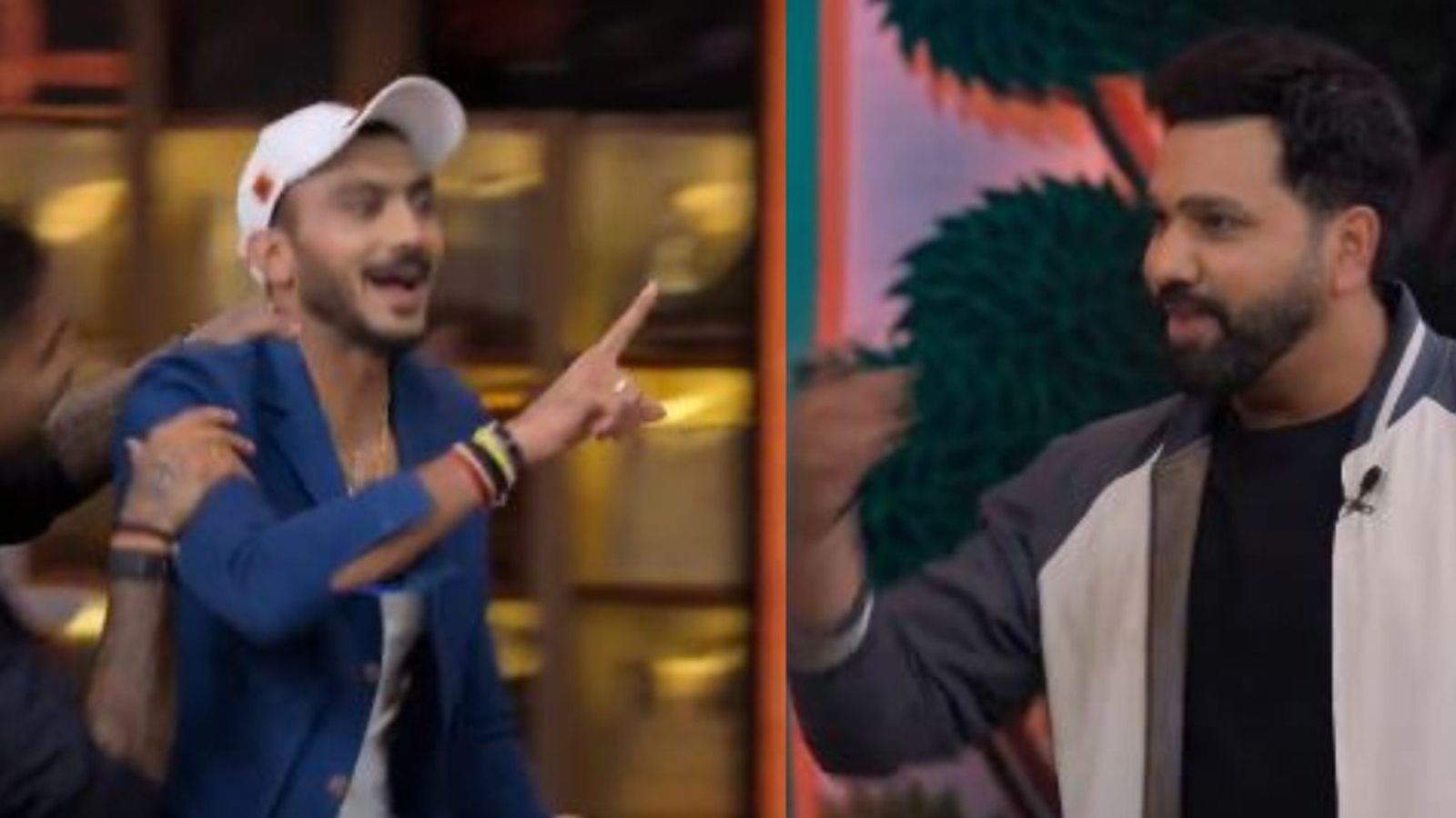 'Helicopter ghuma na...': Rohit Sharma's playful jab at Axar Patel after latter fails to copy MS Dhoni's signature shot, Watch video here Team India's Rohit Sharma (right) and Axar Patel in this frame
