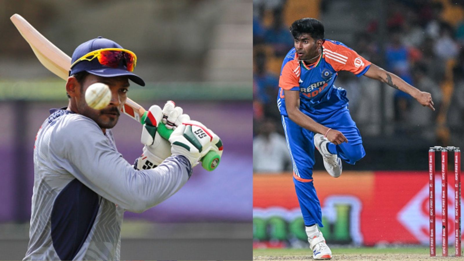 Bangladesh captain's tall talks on 'Mayank Yadav' threat ahead of 2nd T20I against India, says 'We have similar fast bowlers in the nets' Bangladesh skipper Najmul Hossain Shanto (left) and India's speedster Mayank Yadav in this frame.