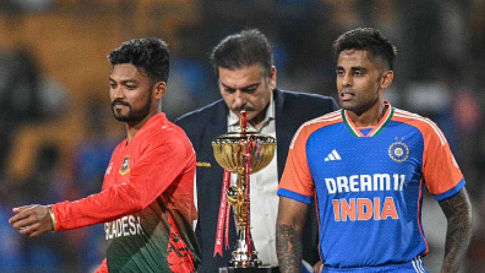 IND vs BAN: Najmul Hossain Shanto makes one big change, brings in Sakib against India in 2nd T20I - check playing XI Suryakumar Yadav and Najmul Hossain Shanto
