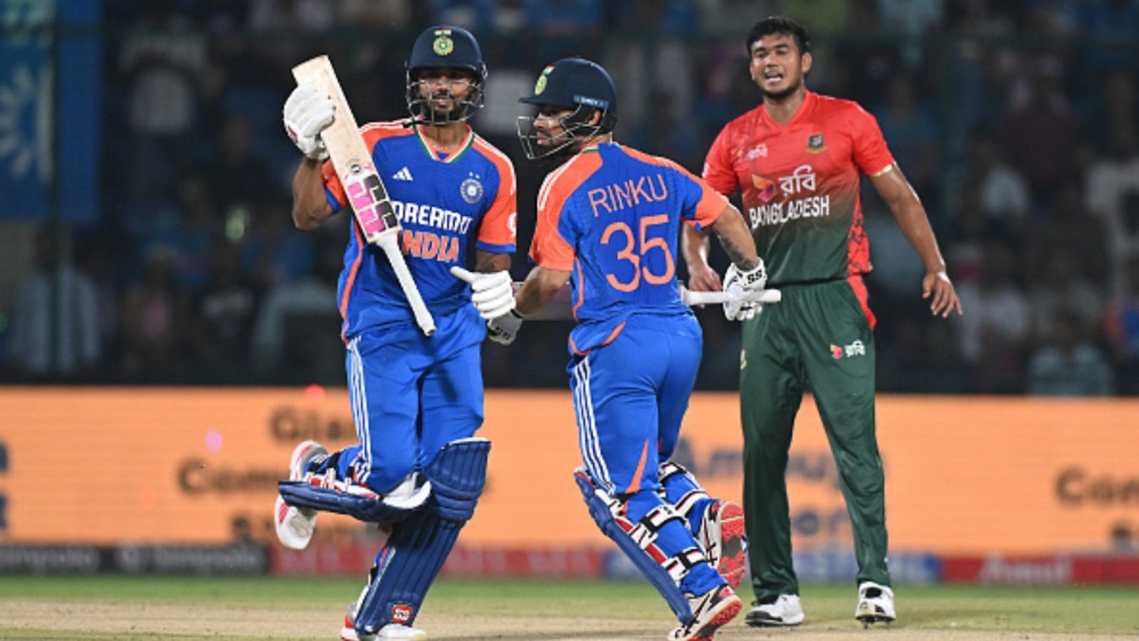 Nitish Reddy's extraordinary hitting helps India break 12-year-old record during IND vs BAN 2nd T20I - check details Nitish Kumar Reddy and Rinku Singh in frame