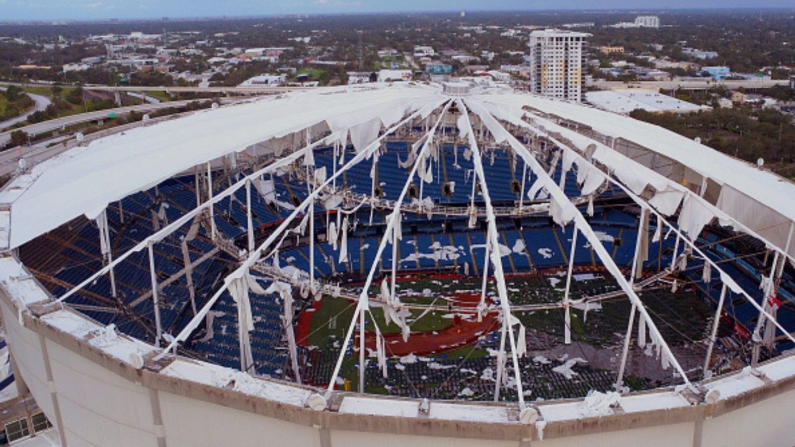 This MLB team faces severe damage due to Hurricane Milton, know details Tropicana Field after Hurricane Milton
