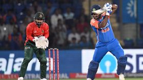 India's Sanju Samson plays a shot during 3rd T20I against Bangladesh India's Sanju Samson plays a shot during 3rd T20I against Bangladesh