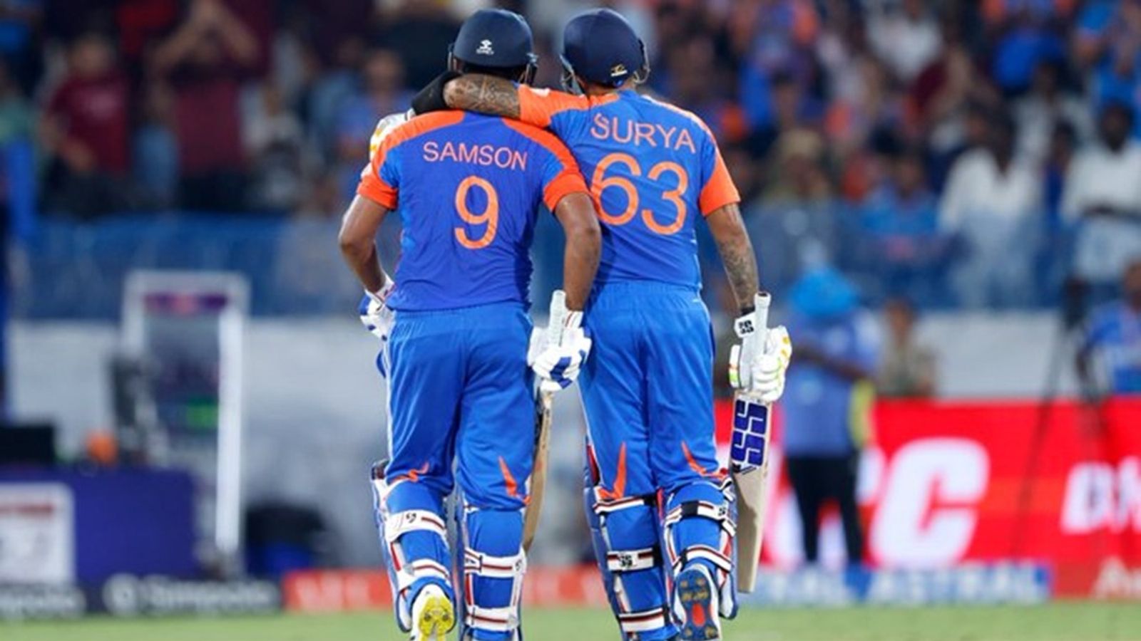 India miss 300-run mark by a whisker but break all-time T20 world record, even ahead of CSK and RCB on this list Sanju Samson and Suryakumar Yadav during the record-breaking match against Bangladesh in Hyderabad on October 12.