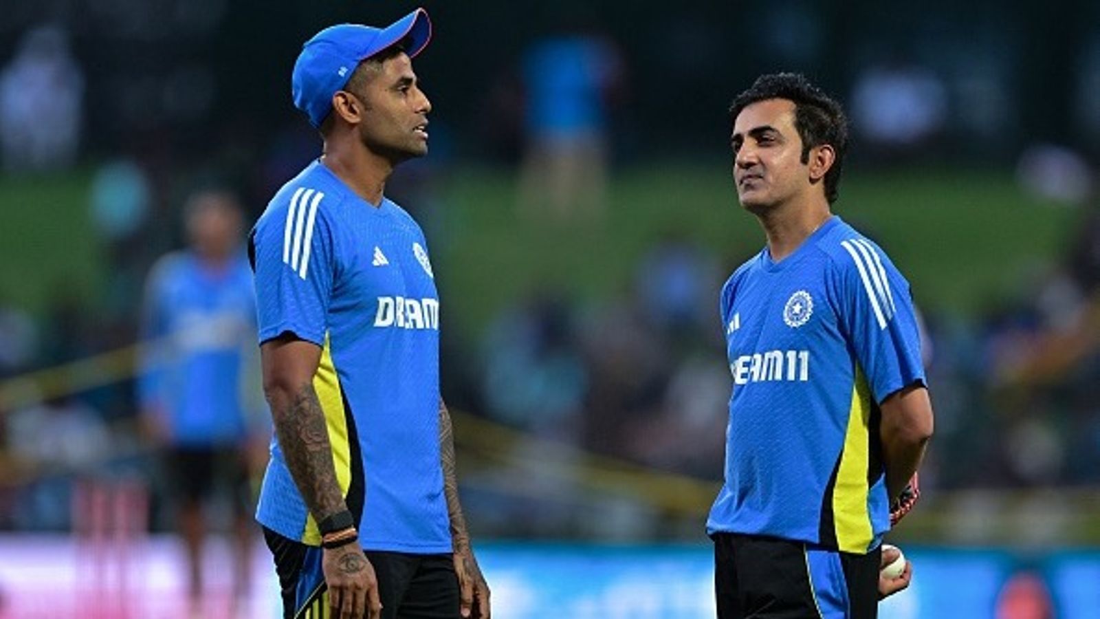 'If you are on 99 or 49 or anything, you have to hit it': Suryakumar Yadav reveals coach Gautam Gambhir's message to batters before Bangladesh series India's captain Suryakumar Yadav (L) talks with head coach Gautam Gambhir during warm up session