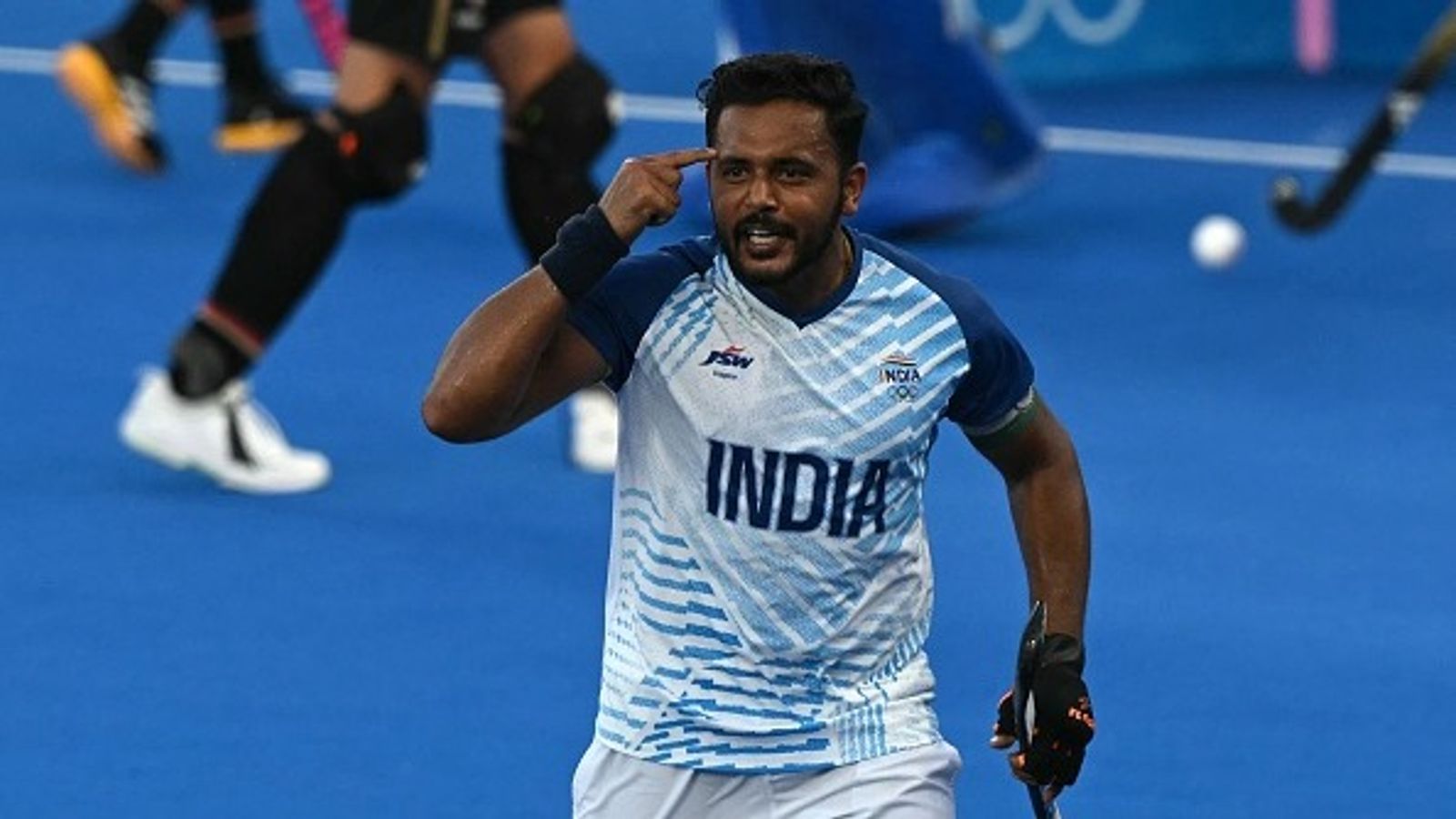 Hockey India League Player Auction: Harmanpreet becomes most expensive buy on Day 1; Abhishek, Hardik get big bucks too India's defender Harmanpreet Singh encourages teammates after their second goal in the men's semi-final field hockey match against Germany during the Paris 2024 Olympic Games