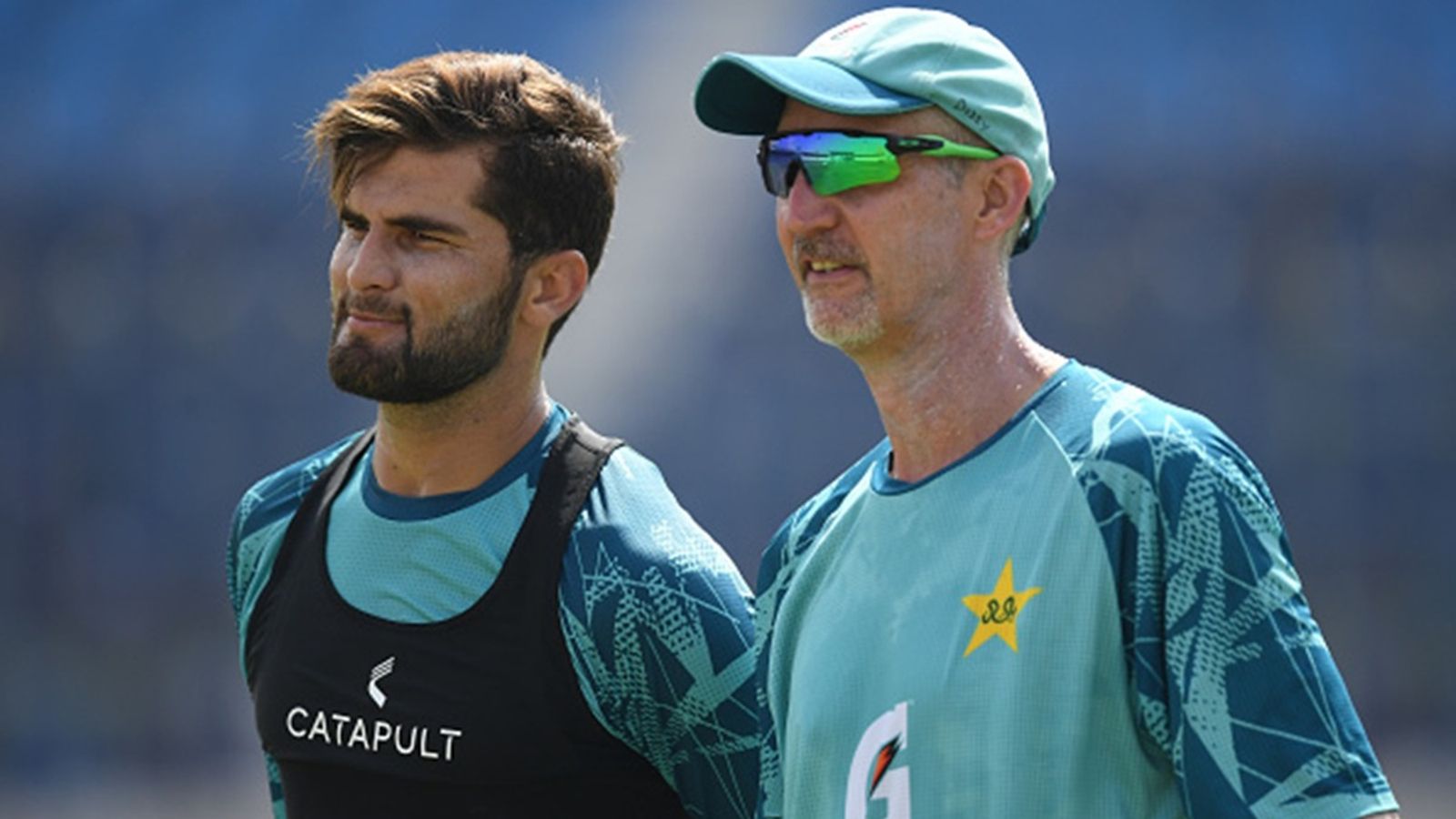 Shaheen Afridi gives his first reaction after getting dropped from Test squad, sends message to Pakistan team for 2nd Test against England Left-arm pacer Shaheen Afridi with head coach Jason Gillespie during a training session in Multan