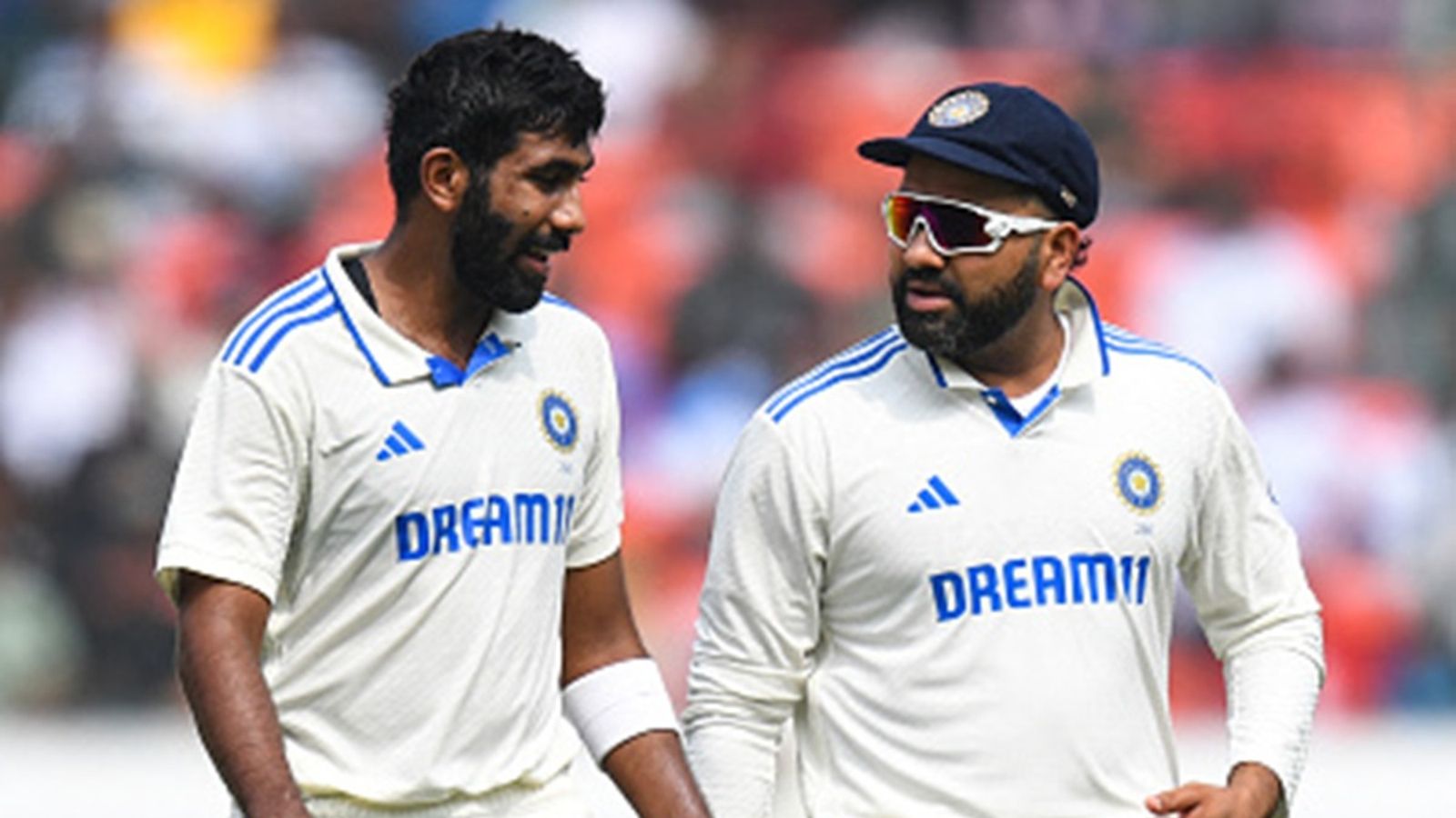 Rohit Sharma responds to rumours of Jasprit Bumrah captaining in 1st Test of Border-Gavaskar Trophy, says 'When you are in a situation where...' India's captain Rohit Sharma and Jasprit Bumrah speak during a Test match