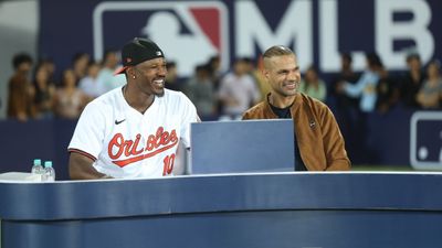 MLB collaborates with cricketer Shikhar Dhawan to promote baseball in India MLB Legendary Hitter, Adam Jones with Shikhar Dhawan during HotShots