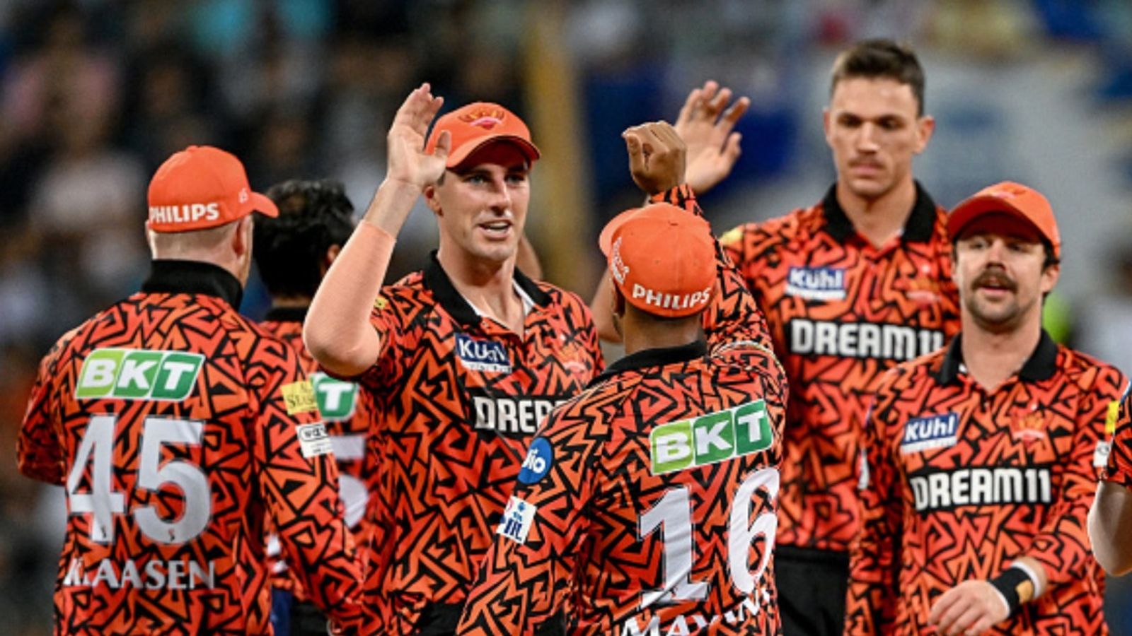 Major revelation on Sunrisers Hyderabad's top 3 retentions ahead of IPL 2025 auction, SA superstar likely to fetch Rs 23 crore SRH captain Pat Cummins celebrates with his teammates in this frame.
